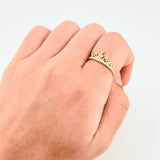 Anillo Corona Espigas 1.65gr / T7 / Oro Amarillo 18K *