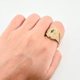 Anillo San Judas Tadeo 9gr / T10 / Dos Oros Amarillo Blanco 18K *