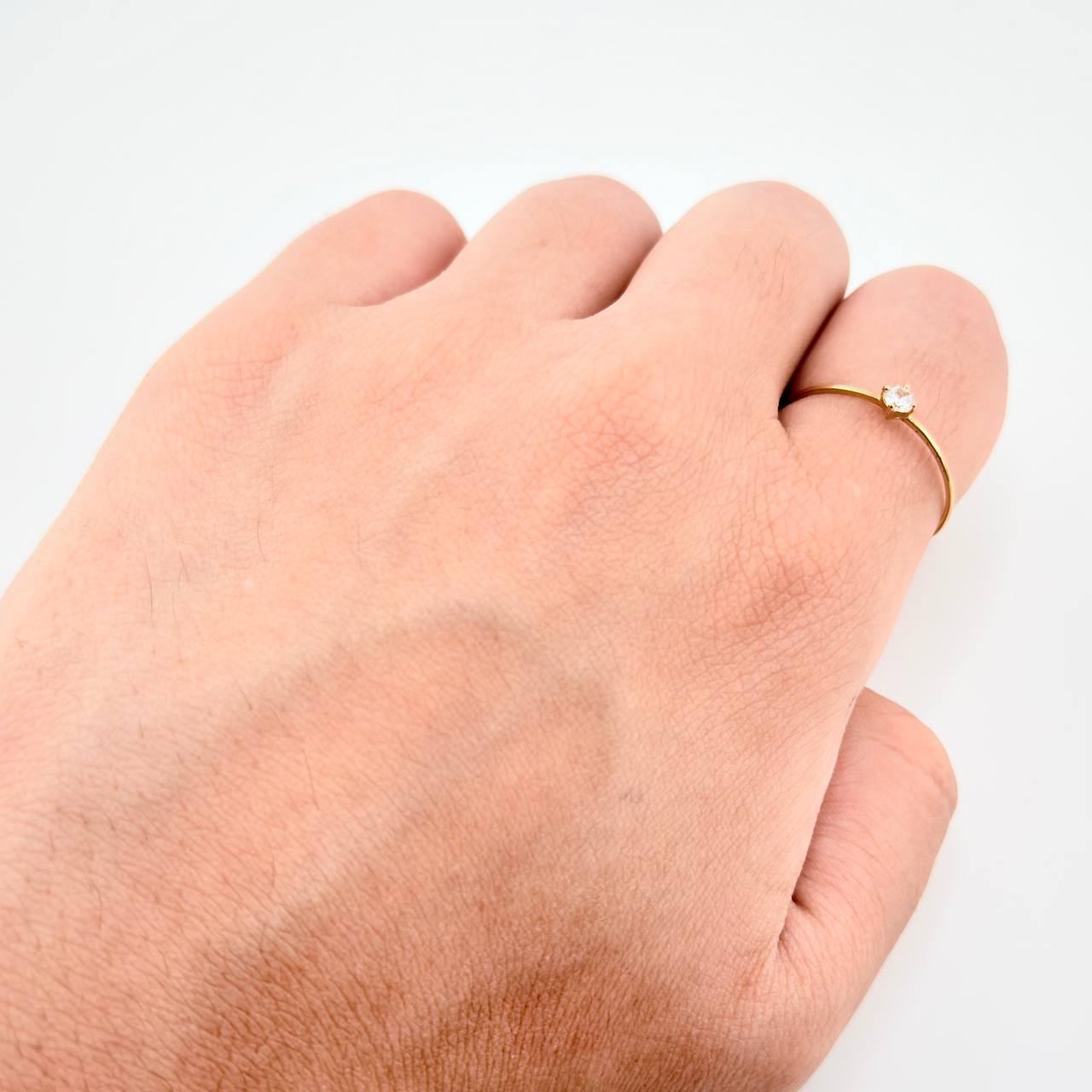 Solitaire Ring 0.55gr / T8 / Yellow Gold 18K *