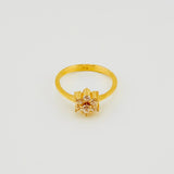 Anillo Flor Seis Petalos 3.35gr / T7 1/4 / Oro Amarillo 18K *