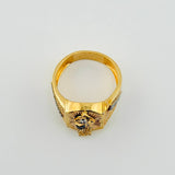 Anillo San Judas Tadeo 9gr / T10 / Dos Oros Amarillo Blanco 18K *