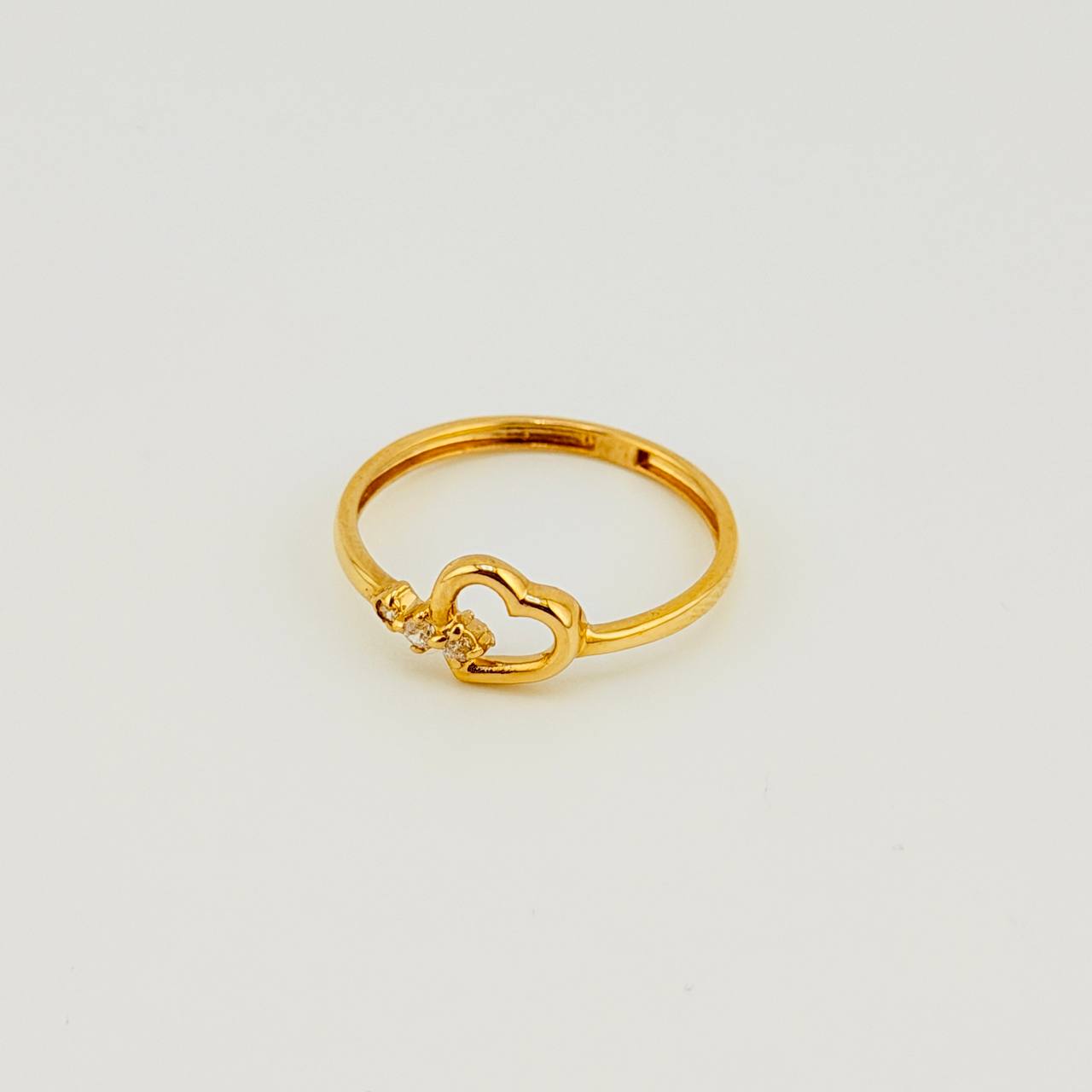 Anillo Corazón 1.1gr / T5 3/4 / Oro Amarillo 18K *