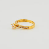 Dense Solitaire Ring 2.65gr / T7 1/2 / Yellow Gold 18K *