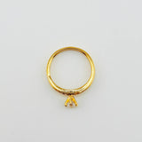 Dense Solitaire Ring 2.65gr / T7 1/2 / Yellow Gold 18K *