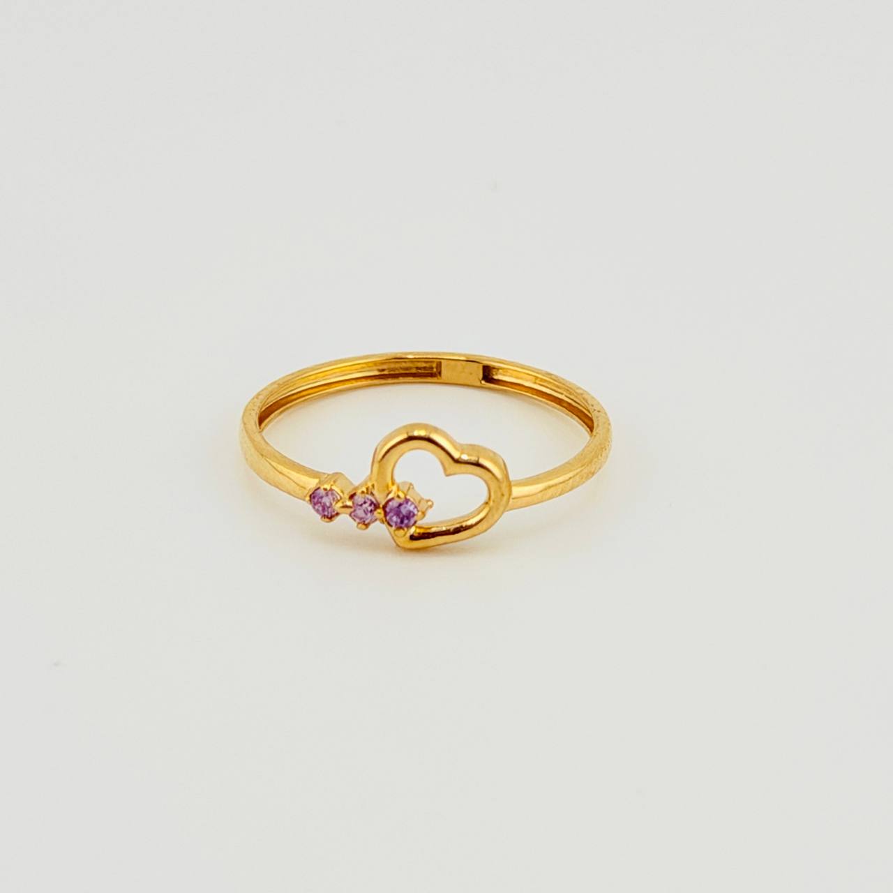 Anillo Corazón 1.15gr / T6 1/4 / Oro Amarillo 18K *