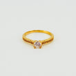 Dense Solitaire Ring 2.55gr / T6 1/2 / Yellow Gold 18K *