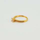 Dense Solitaire Ring 2.55gr / T6 1/2 / Yellow Gold 18K *