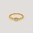 Anillo Solitario Ojos 1gr / T6 / Oro Amarillo 18K *
