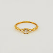 Eyes Solitaire Ring 1.15gr / T7 1/2 / Yellow Gold 18K *