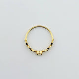 Anillo Solitario Ojos 1gr / T6 / Oro Amarillo 18K *