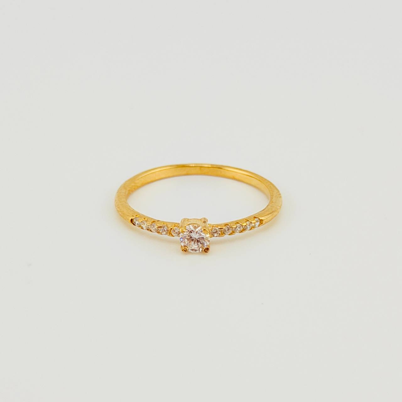 Dense Solitaire Ring 1.6gr / T7 / Yellow Gold 18K *