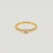 Dense Solitaire Ring 1.6gr / T7 / Yellow Gold 18K *