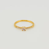 Dense Solitaire Ring 1.6gr / T7 / Yellow Gold 18K *