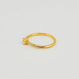 Dense Solitaire Ring 1.6gr / T7 / Yellow Gold 18K *
