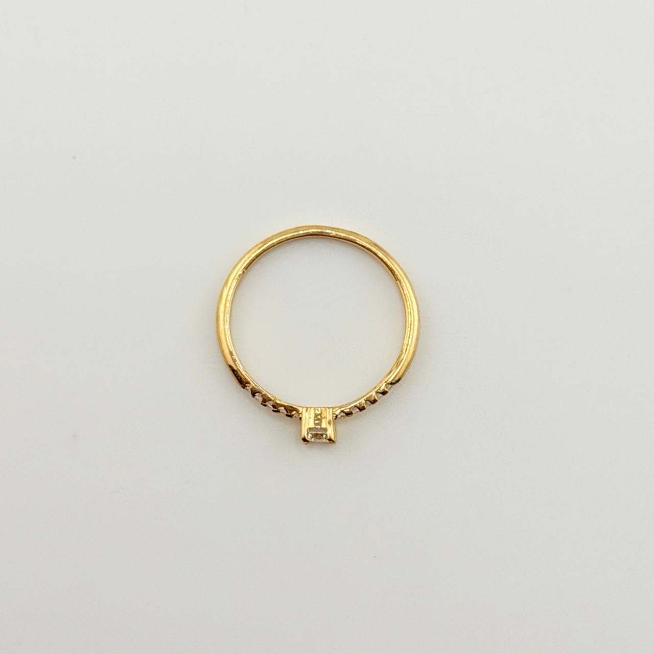 Dense Solitaire Ring 1.6gr / T7 / Yellow Gold 18K *