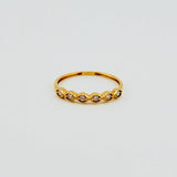 Anillo Linea De Ojos 1.1gr / T6 3/4 / Oro Amarillo 18K *