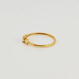 Trio Solitaire Ring 0.75gr / T5 / Yellow Gold 18K *