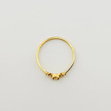 Trio Solitaire Ring 0.75gr / T5 / Yellow Gold 18K *