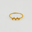 Braided Spike Ring 0.8gr / T7 1/4 / Yellow Gold 18K *