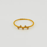 Braided Spike Ring 0.8gr / T7 1/4 / Yellow Gold 18K *