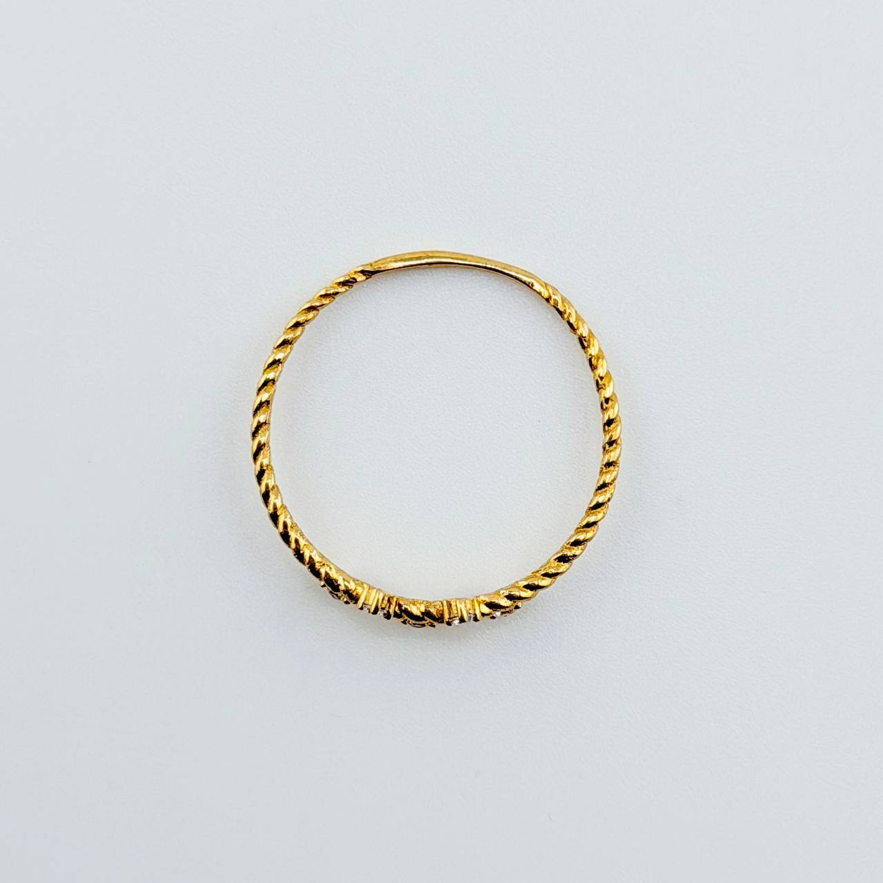 Braided Spike Ring 0.8gr / T7 1/4 / Yellow Gold 18K *