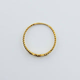 Braided Spike Ring 0.8gr / T7 1/4 / Yellow Gold 18K *