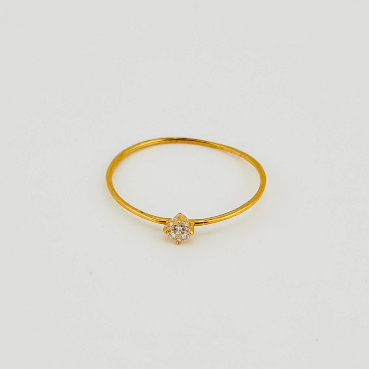 Solitaire Ring 0.55gr / T8 / Yellow Gold 18K *