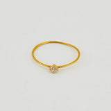 Solitaire Ring 0.55gr / T8 / Yellow Gold 18K *