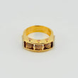 Fire Beads Ring 12.6gr / T10 1/2 / Two Yellow White Golds 18K *