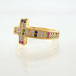 Anillo Cruz Tupida 3gr / T6 3/4 / Oro Amarillo 18K *