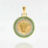Pendant Crown Medal 4.2gr / 1 1/4 in / Two-tone Yellow White 18K Gold