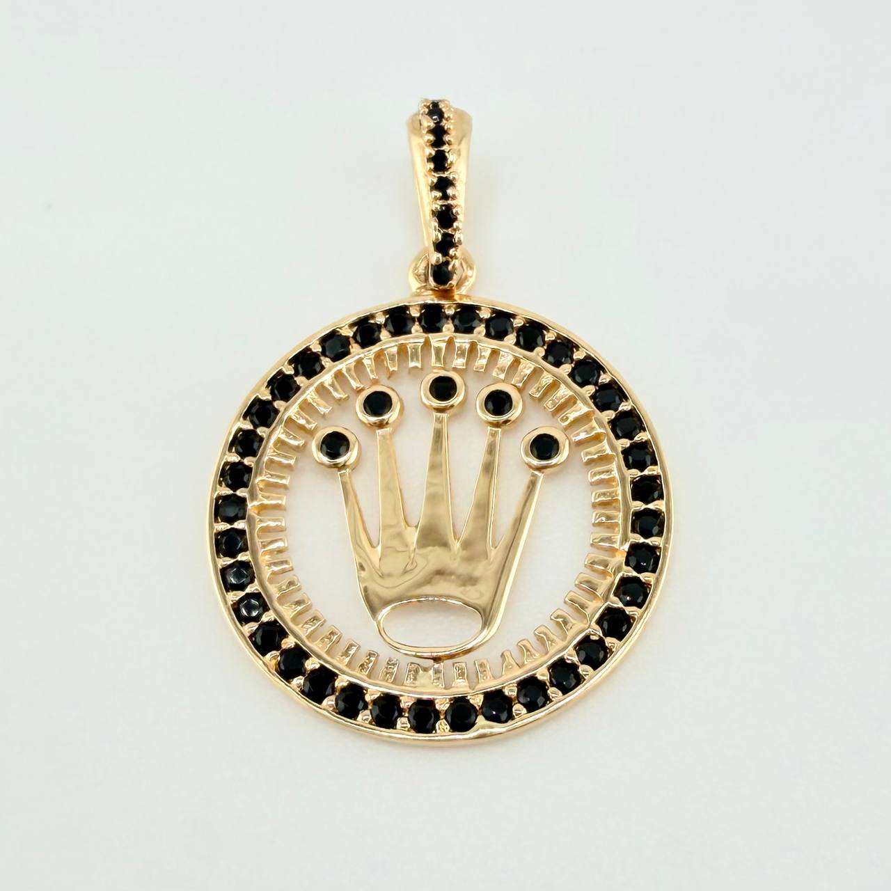 Pendant Circular Frame Crown 2.6gr / 1 in / 18K Yellow Gold