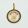 Pendant Circular Frame Crown 2.6gr / 1 in / 18K Yellow Gold
