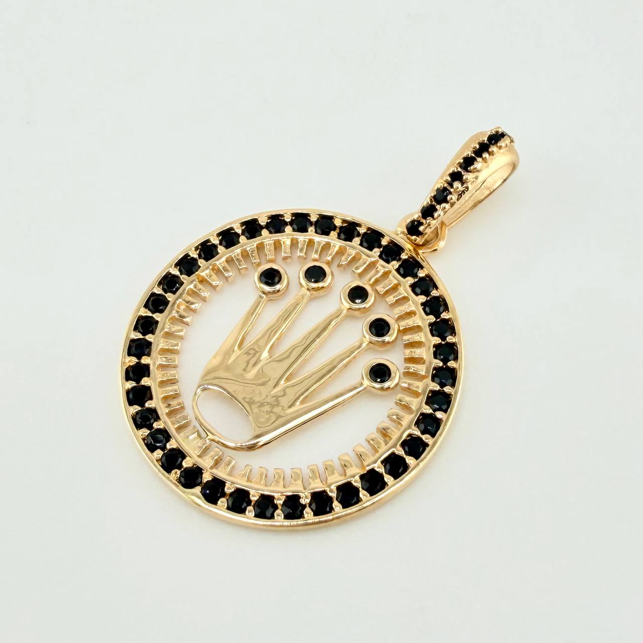 Pendant Circular Frame Crown 2.6gr / 1 in / 18K Yellow Gold