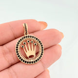 Pendant Circular Frame Crown 2.6gr / 1 in / 18K Yellow Gold