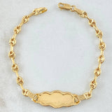 Baby Bracelet GC Cloud Plate 2.75gr / 5.3in / 18K Gold