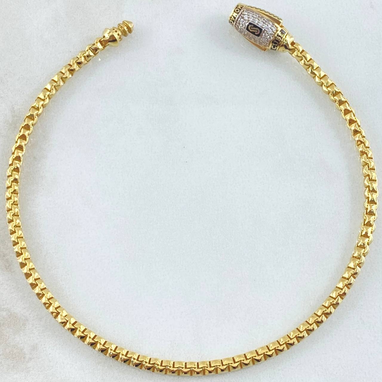 Venetian Bracelet Cubicular 6.95gr / 8.3in / 18K Gold +4