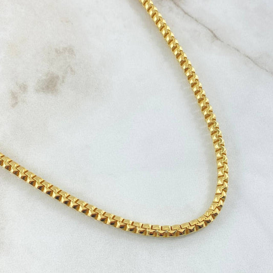 Cadena Veneciana Cubicular 22.75gr / 23 1/2 in / Oro Amarillo +4 18K !