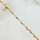 Virgin Guadalupe Rosary Cross Florentine 15.75gr / 25.6in / 18K Gold