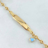 Baby Bracelet GC Pendant Bordered Plate 2.35gr / 5.5in / 18K Gold Yellow *