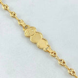 Baby Bracelet GC Cloud Plate 2.15gr / 5.9in / 18K Gold