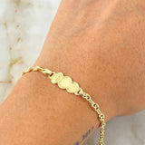 Baby Bracelet GC Cloud Plate 2.15gr / 5.9in / 18K Gold