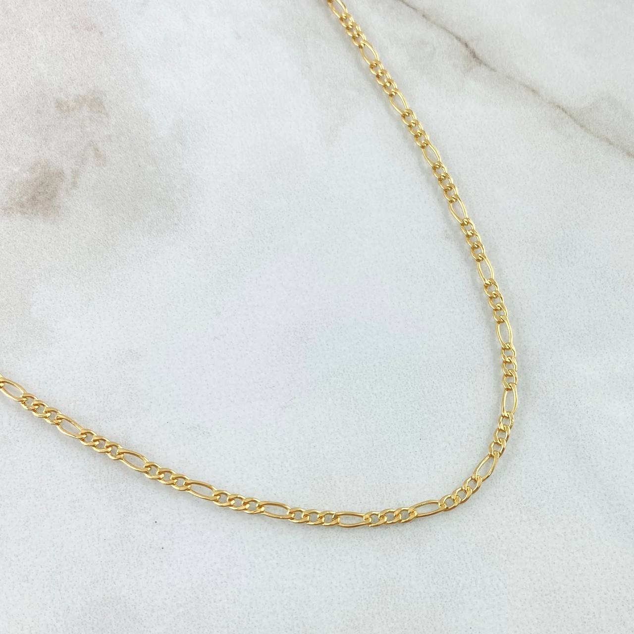 Figaro Chain 1.55gr / 19.7in / 18K Gold +1$
