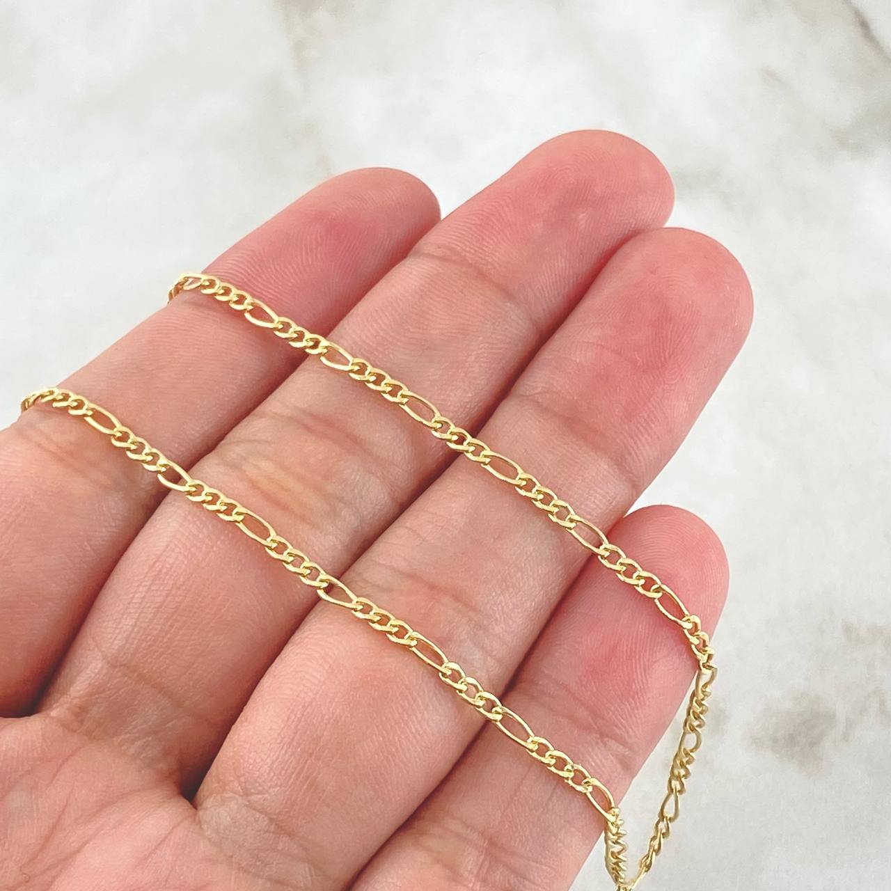 Figaro Chain 1.95gr / 23.6in / 18K Gold +1$