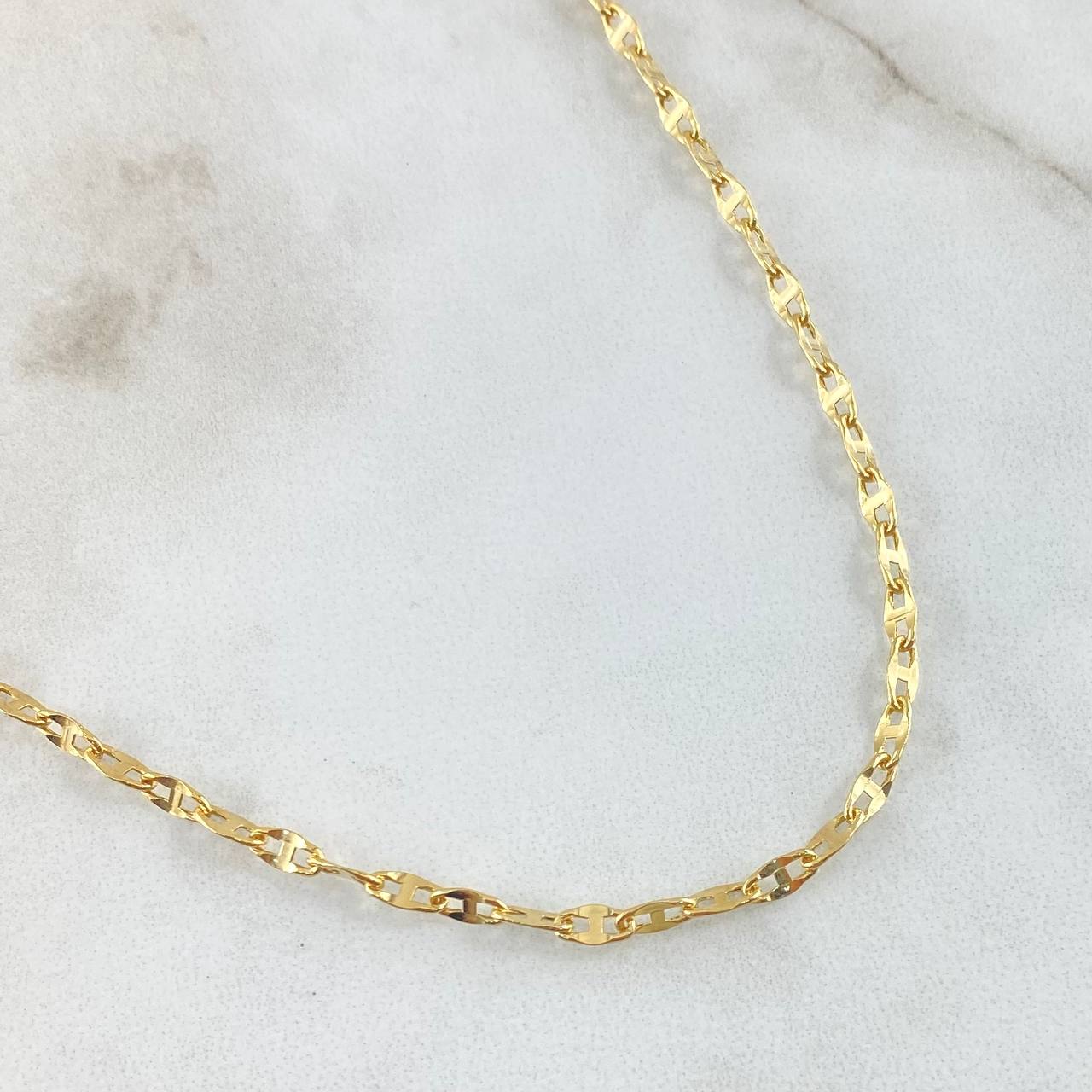 Flower Mirror Chain 2.35gr / 17.7in / 18K Gold +3$