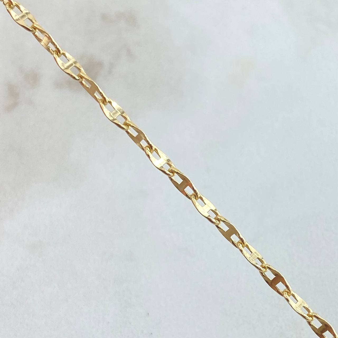 Flower Mirror Chain 2.35gr / 17.7in / 18K Gold +3$