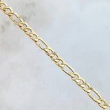 Figaro Bracelet 3.55gr / 8.1in / 18K Gold +1$