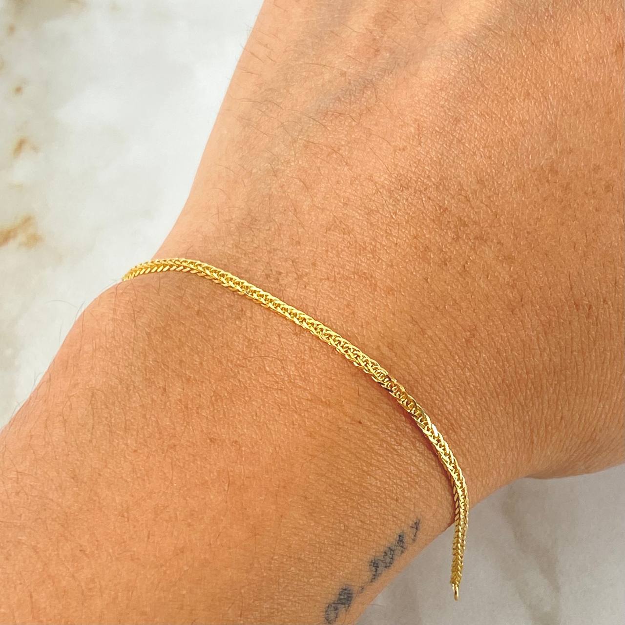 Franco Bracelet 1.65gr / 7.5in / 18K Gold +3$