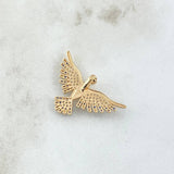 Dije Ave 3.3gr / 1.9cm / Circones Blancos Azul Rey Oro Amarillo 18K