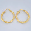 Hoop Earrings Tori 2.8gr / 1.2in / 18K Gold Yellow &